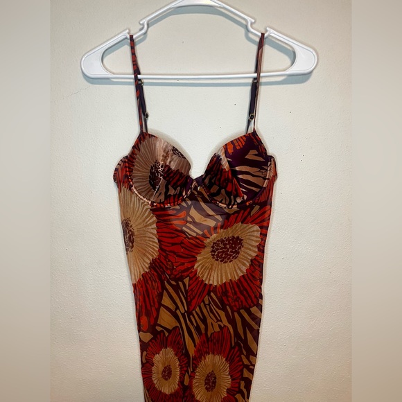 Victoria's Secret Silk Babydoll Floral Print Slip Dress Chemise Very Sexy 34 C - Picture 3 of 10